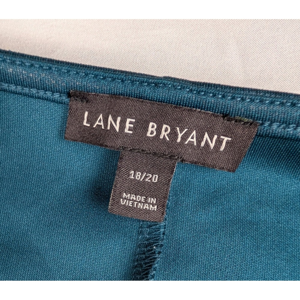 Lane Bryant Womens Plus 18/20 Cobalt Blue V-Neck Empire Waist Top 2742 - Picture 3 of 11